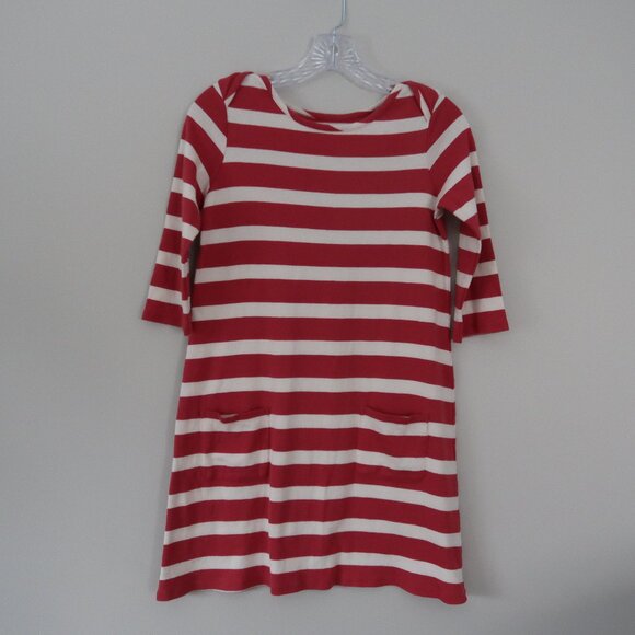 GARNET HILL Girl's XL 12 14 Dress light red White Stripe 100% Pima Peru Cotton - Picture 1 of 6